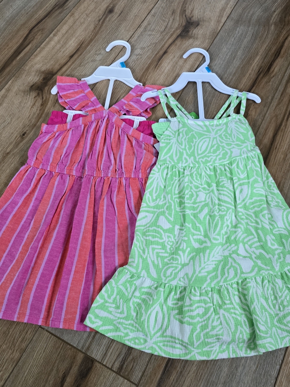 Carter's Pink & Light Green Baby Girls' Summer Sundress Duo